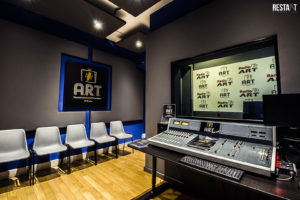Lo studio dell'Accademia Radio Televisiva di Roma